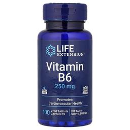 라이프 익스텐션 Life Extension, 비타민B6, 250mg, 베지 캡슐 100정