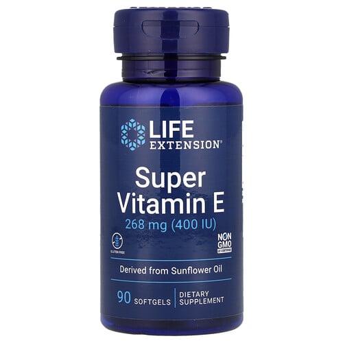 라이프 익스텐션 Life Extension, 슈퍼 비타민E, 268mg(400IU), 소프트젤 90정 상품 이미지