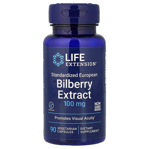 라이프 익스텐션 Life Extension, 빌베리 추출물, 100mg, 베지 캡슐 90정