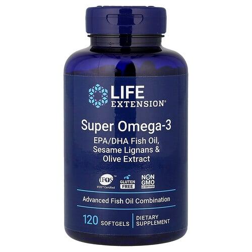 라이프 익스텐션 Life Extension, 슈퍼 오메가3, 소프트젤 120정