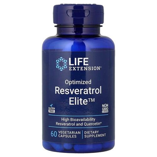 라이프 익스텐션 Life Extension, 최적화 레스베라트롤 Elite, 베지 캡슐 60정