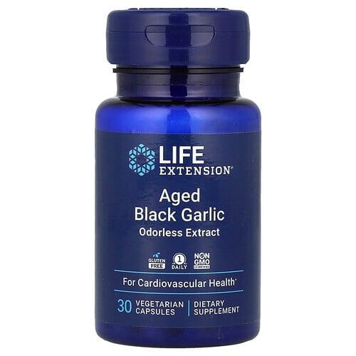 라이프 익스텐션 Life Extension, Aged Black Garlic, 베지 캡슐 30정(캡슐 1정당 500mg)