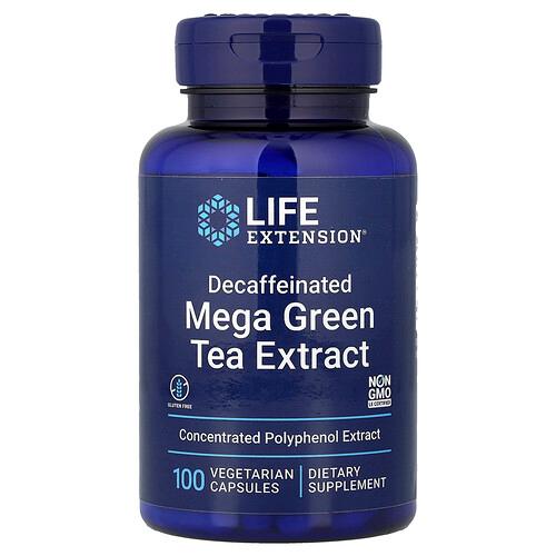 라이프 익스텐션 Life Extension, 메가 녹차추출물, 디카페인, 베지 캡슐 100정(캡슐 1정당 725mg)