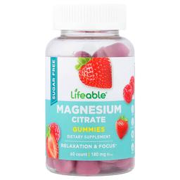 라이퍼블 Lifeable, 마그네슘시트레이트 구미젤리, 베리, 구미젤리 60개(구미젤리 1개당 90mg)