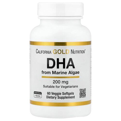 캘리포니아 골드 뉴트리션 California Gold Nutrition, 해조류 유래 DHA, 200mg, 베지 소프트젤 60정