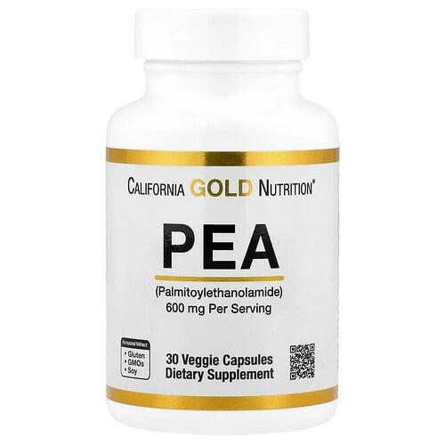 캘리포니아 골드 뉴트리션 California Gold Nutrition, 팔미토일에탄올아마이드(PEA), 베지 캡슐 30정, (캡슐당 300mg)