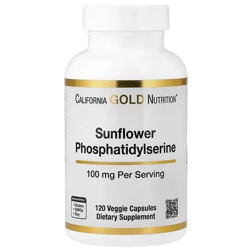 캘리포니아 골드 뉴트리션 California Gold Nutrition, 해바라기 포스파티딜세린, 100mg, 베지 캡슐 120정