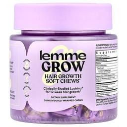 레미 Lemme, Grow, 육모 소프트 츄, 혼합 과일, 개별 포장 츄 30개