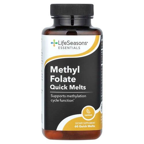 LifeSeasons, 메틸엽산 Quick Melts, 레몬, Quick Melt 60정(1개당 1,660mcg) 상품 이미지