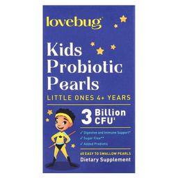LoveBug Probiotics, 어린이용 프로바이오틱, 4세 이상, 30억CFU, 삼키기 쉬운 펄 정제 60정
