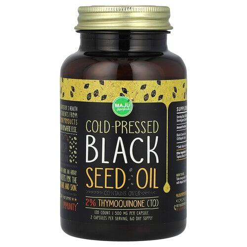 마주 슈퍼푸드 Maju Superfoods, 냉압착 블랙씨드 오일, 500mg, 120개 상품 이미지
