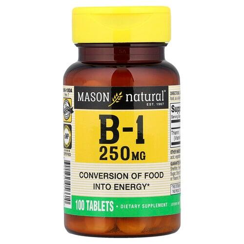 메이슨 내추럴 Mason Natural, 비타민B1, 250mg, 100정