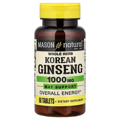 메이슨 내추럴 Mason Natural, 천연 허브 인삼, 60정