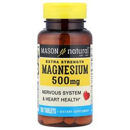 메이슨 내추럴 Mason Natural, 마그네슘, 500mg, 100정