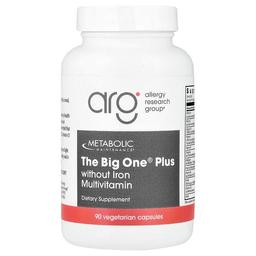 메타볼릭 메인테이넌스 Metabolic Maintenance, Big One® 플러스, 철분 종합비타민 무함유, 베지 캡슐 90정