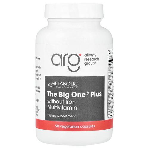 메타볼릭 메인테이넌스 Metabolic Maintenance, Big One® 플러스, 철분 종합비타민 무함유, 베지 캡슐 90정 상품 이미지
