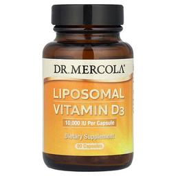 닥터 멀코라 Dr. Mercola, 리포소말 비타민D3, 250mcg(10,000IU), 캡슐 90정