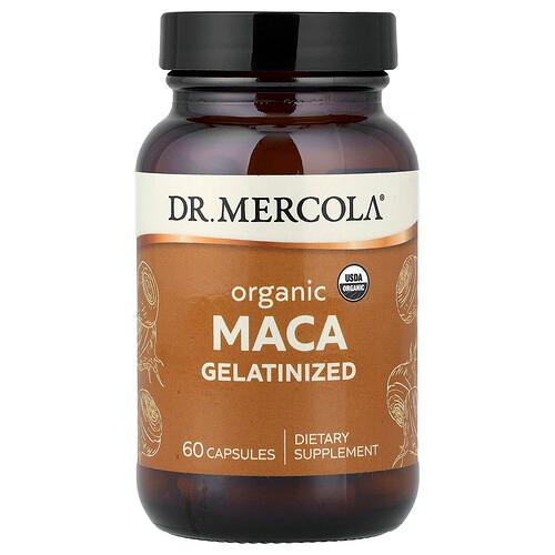 닥터 멀코라 Dr. Mercola, 유기농 마카, 젤라틴화, 캡슐 60정(캡슐 1정당 500mg)