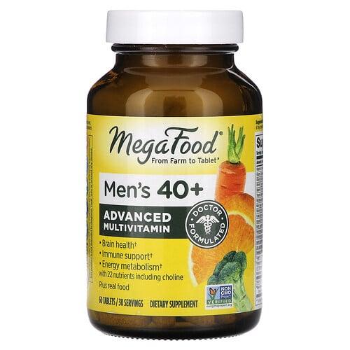 메가푸드 MegaFood, 만 40세 이상 남성용, 고급 종합비타민, 60정