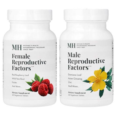 마이클스 헬스 Michael's Health, 남성 및 여성 Reproductive Factors커플 팩, 2병, 각 베지 정제 60정