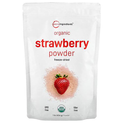마이크로 인그리디언츠 Micro Ingredients, 유기농 딸기 분말, 454g(1lb)