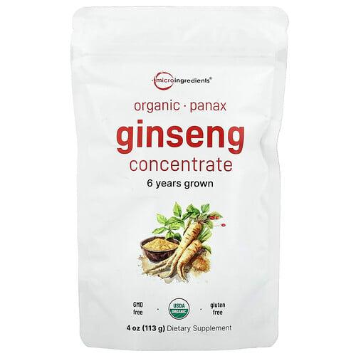 마이크로 인그리디언츠 Micro Ingredients, 유기농 인삼 농축물, 113g(4oz) 상품 이미지