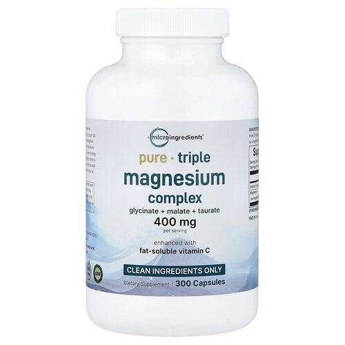 마이크로 인그리디언츠 Micro Ingredients, 트리플 마그네슘 복합체, 캡슐 300정(캡슐 1정당 133mg) 상품 이미지