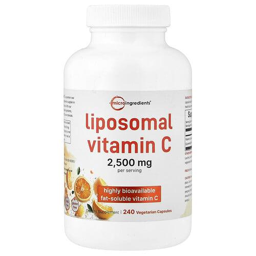 마이크로 인그리디언츠 Micro Ingredients, 리포소말 비타민C, 베지 캡슐 240정(캡슐 1정당 625mg) 상품 이미지