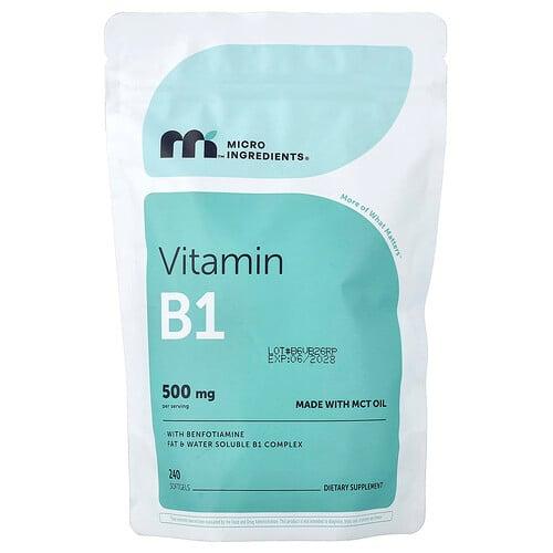 마이크로 인그리디언츠 Micro Ingredients, 비타민B1, 벤포티아민 함유, 소프트젤 240정 상품 이미지