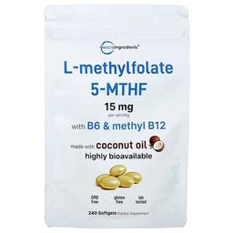 마이크로 인그리디언츠 Micro Ingredients, L-메틸엽산, 소프트젤 240정