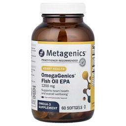 메타제닉스 Metagenics, OmegaGenics®, 피쉬 오일 EPA, 1,200mg, 소프트젤 60정