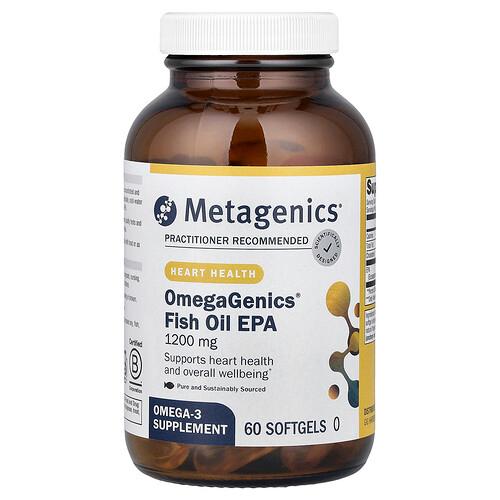 메타제닉스 Metagenics, OmegaGenics®, 피쉬 오일 EPA, 1,200mg, 소프트젤 60정 상품 이미지