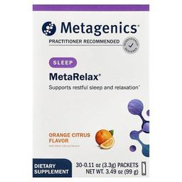 메타제닉스 Metagenics, MetaRelax®, 오렌지 시트러스, 30팩, 각 3.3g(0.11oz)