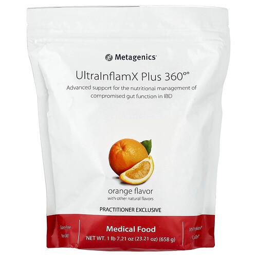 메타제닉스 Metagenics, UltraInflamX Plus 360°, 의료 식품, 오렌지 맛, 658g(23.21oz) 상품 이미지