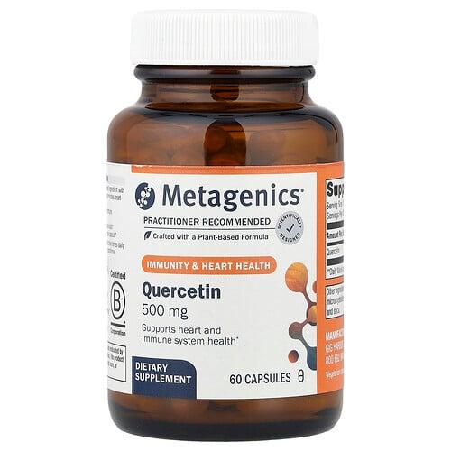메타제닉스 Metagenics, 퀘르세틴, 면역력 & 심장 건강, 500mg, 캡슐 60정