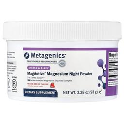 메타제닉스 Metagenics, MagActive™ 마그네슘 나이트 파우더, 믹스 베리, 93g(3.28oz)