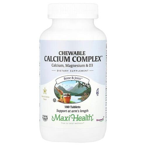 맥시 헬스 Maxi Health, Chewable Calcium Complex™, 천연 바닐라, 180정