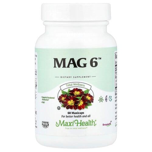 맥시 헬스 Maxi Health, Mag 6™, 맥시캡슐 60개 상품 이미지