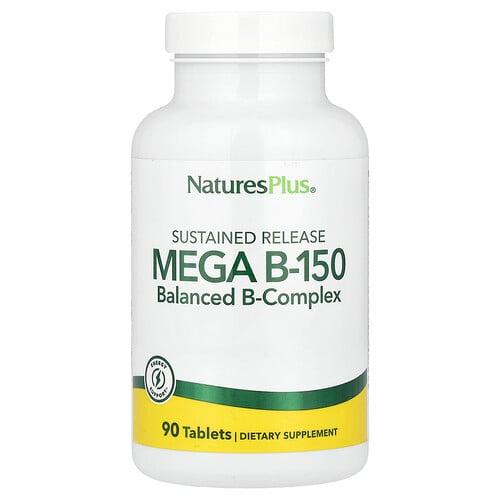 네이쳐스 플러스 NaturesPlus, 서방형 메가B-150, 균형 잡힌 B 복합체, 90정