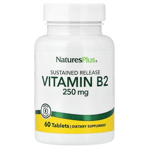 네이쳐스 플러스 NaturesPlus, 비타민B2, 서방형, 250mg, 60정 상품 이미지
