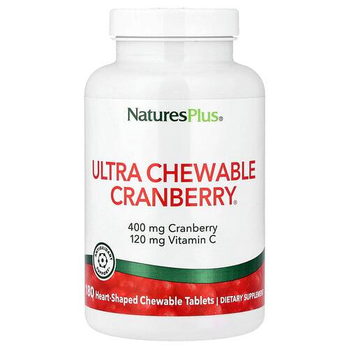 네이쳐스 플러스 NaturesPlus, 울트라 츄어블 Cranberry®, 하트 모양 츄어블 정 180정