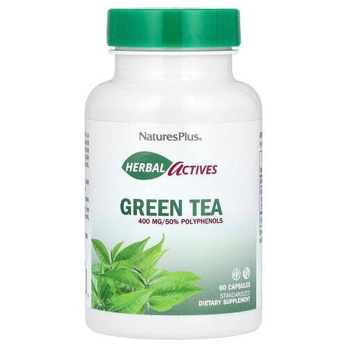 네이쳐스 플러스 NaturesPlus, 허브 액티브, 녹차, 400mg, 캡슐 60정