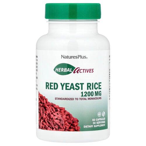 네이쳐스 플러스 NaturesPlus, 허브 액티브, 홍국, 캡슐 60정(캡슐 1정당 600mg)