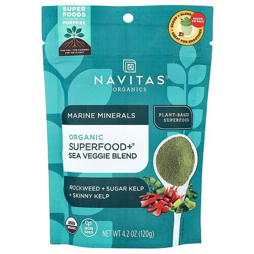 나비타스 오가닉스 Navitas Organics, 해양 미네랄, 유기농 슈퍼 푸드 + 해조류 혼합물, 120g(4.2oz)