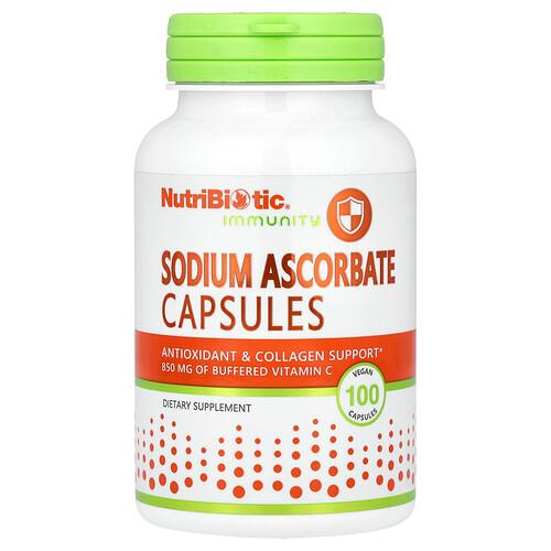뉴트리바이오틱 NutriBiotic, 면역, 아스코르브산 나트륨, 베지 캡슐 100정 상품 이미지