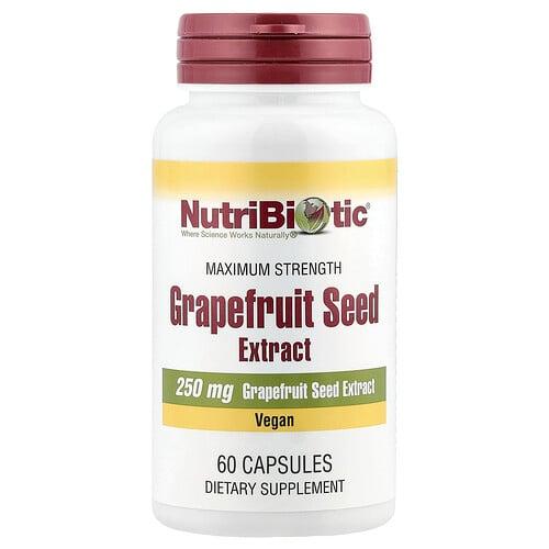 뉴트리바이오틱 NutriBiotic, 자몽 씨추출물, 맥시멈 스트렝스, 250mg, 캡슐 60정