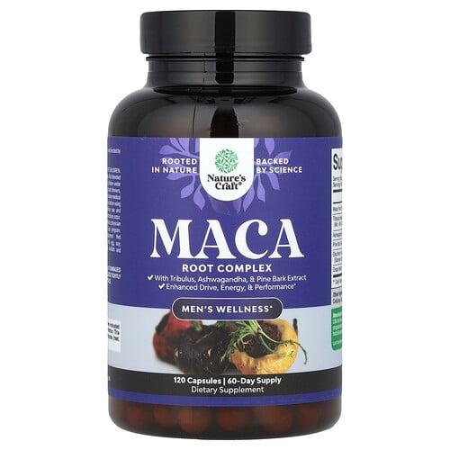 네이처스 크래프트 Nature's Craft, 남성 웰니스, 마카 뿌리 복합체, 캡슐 120정