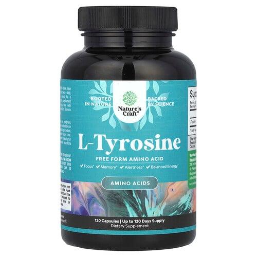 네이처스 크래프트 Nature's Craft, L-티로신, 500mg, 캡슐 120정