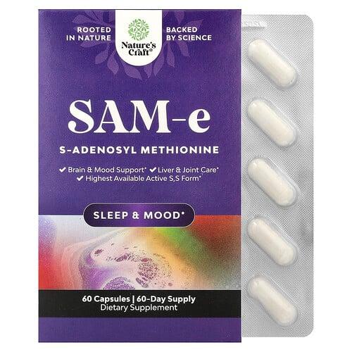 네이처스 크래프트 Nature's Craft, SAM-e, 200mg, 캡슐 60정