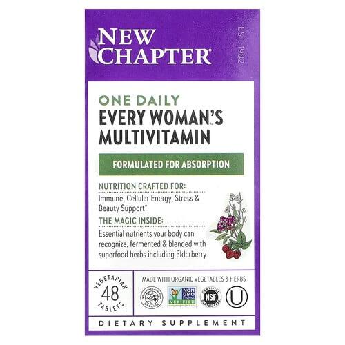 뉴챕터 New Chapter, One Daily Every Woman's™ 종합비타민, 베지 정제 48정 상품 이미지